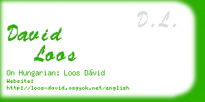 david loos business card